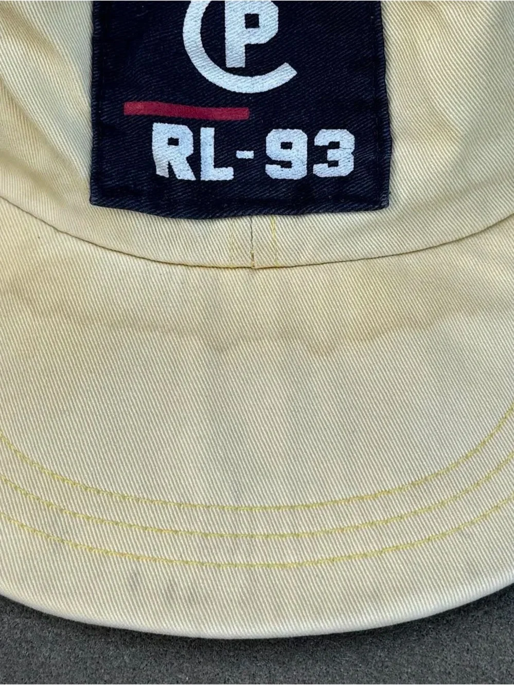 Vintage Polo Ralph Lauren RL-93 Yellow Fitted Hat (Size L Fits Smaller)